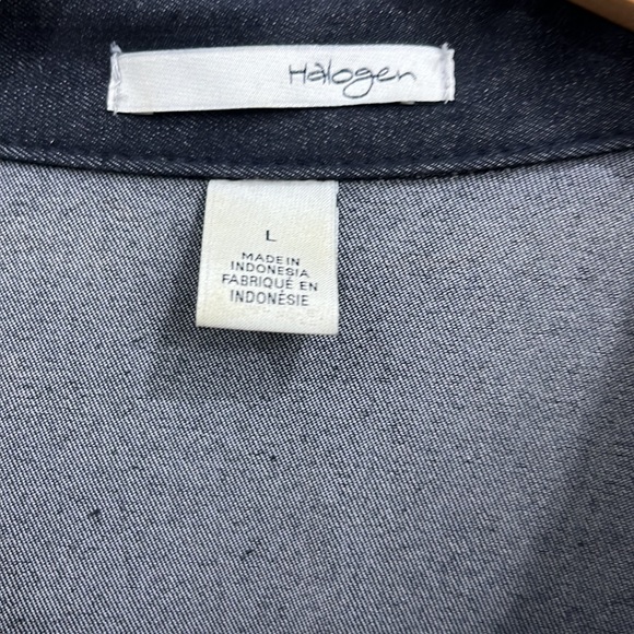 Barely worn halogen dark denim jean jean dress - Picture 5 of 7